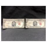 Pair of 1963 $5 Notes