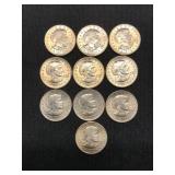 (10) 1979 Susan B Anthony Dollars