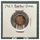 1907 Barber Dime