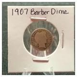 1907 Barber Dime