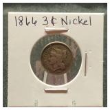 1866 3 Cent Nickel