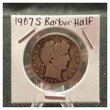 1907S Barber Half Dollar