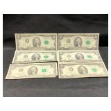 (6) 1976 $2 U.S. Notes