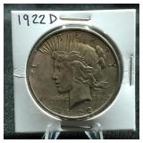 1922D Peace Dollar