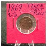 1869 3 Cent Nickel