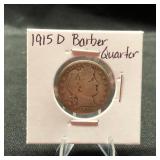 1915D Barber Quarter