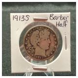 1913S Barber Half Dollar