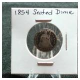 1854 Seated Liberty Dime