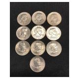 (10) 1979 Susan B Anthony Dollars