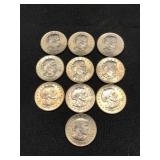 (10) 1979 Susan B Anthony Dollars