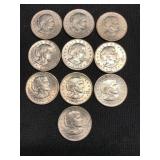 (10) 1979 Susan B Anthony Dollars