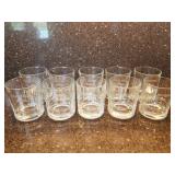 10 pc "Clinton 2000" Glass Tumbler Set