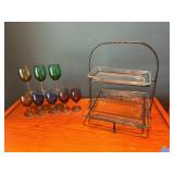 Stemware & Tiered Glass Tray