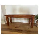 Walnut? Bench 20" tall x 36-40" long