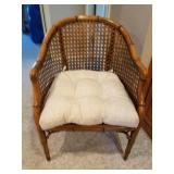 Bamboo/Cane Barrelback Chair