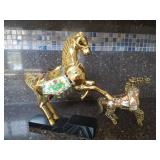 Cloisonne Horse & Mixed Metal Horse