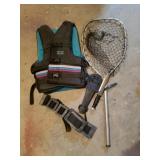 Dive Belt, Knife, Life Jacket & Dip Net