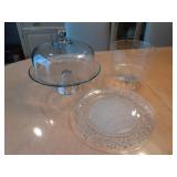 Cake Plate, Stand & Dome
