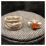Pair of Sterling Silver Rings