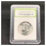 1964D Kennedy Half Dollar Graded Gem BU by INB