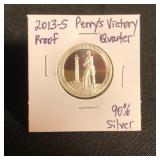 2013S Silver Proof Quarter - Perry