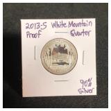 2013S Silver Proof Quarter - White Mountain