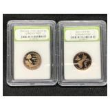Pair of 2009S Washington Quarters Both Graded DCAM