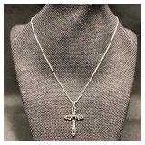 Sterling Silver Necklace & Cross Pendant