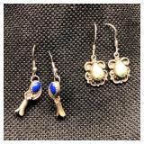 Two Pairs of Sterling Silver Earrings