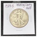 1939S Walking Liberty Half Dollar