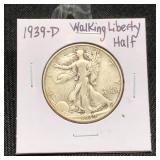 1939D Walking Liberty Half Dollar