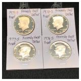 1976S-1979S Kennedy Proof Half Dollars