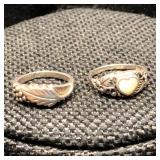 Pair of Sterling Silver Baby Rings