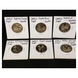 (6) 2009S Washington Proof Quarters