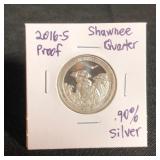 2016S Silver Proof Quarter - Shawnee