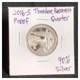 2016S Silver Proof Quarter - Theodore Roosevelt
