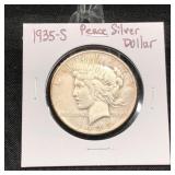 1935S Peace Silver Dollar