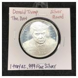 Donald Trump "The Don" 1 Troy oz .999 Fine Silve