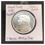 Donald Trump 47th President 1 Troy oz .999 Fine Si