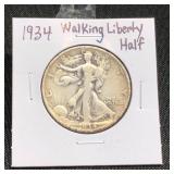 1934 Walking Liberty Half Dollar