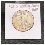 1929D Walking Liberty Half Dollar