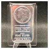 Morgan Dollar Design 1 Troy oz .999 Fine Silver Ba