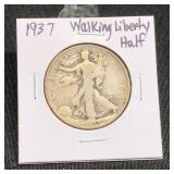 1937 Walking Liberty Half Dollar