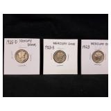 1923 P&S, 1925D Mercury Dimes