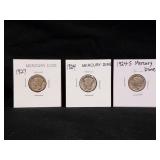 1924 P&S, 1927 Mercury Dimes
