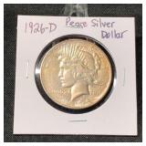 1926D Peace Silver Dollar