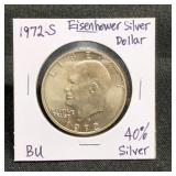1972S Silver Eisenhower Dollar
