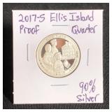 2016S Silver Proof Quarter - Ellis Island