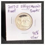 2016S Silver Proof Quarter - Effigy Mounds