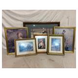 Lot of 5 Framed Wall Art Prints